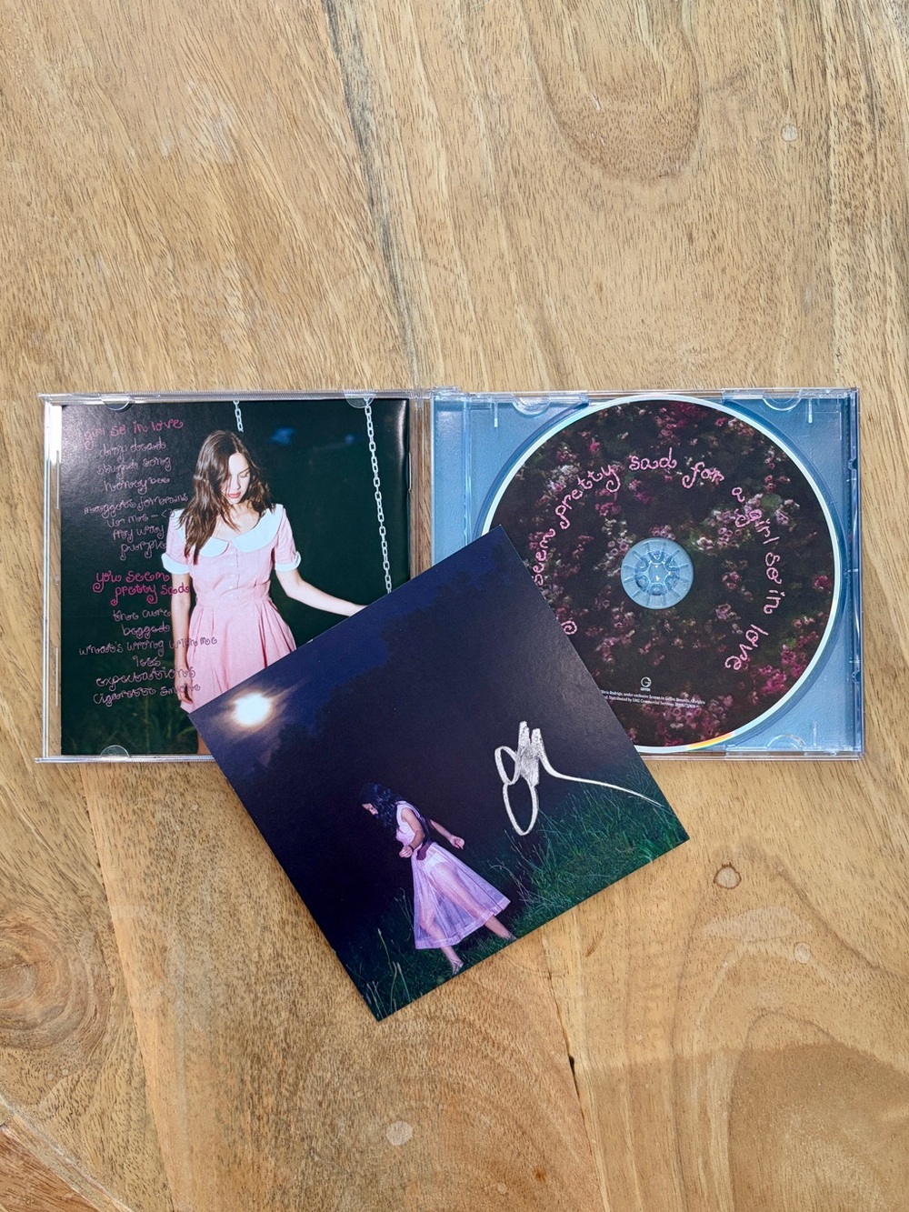 SIGNED & Framed Olivia Rodrigo you seem pretty sad for a girl so in love CD - Picture 6 of 7